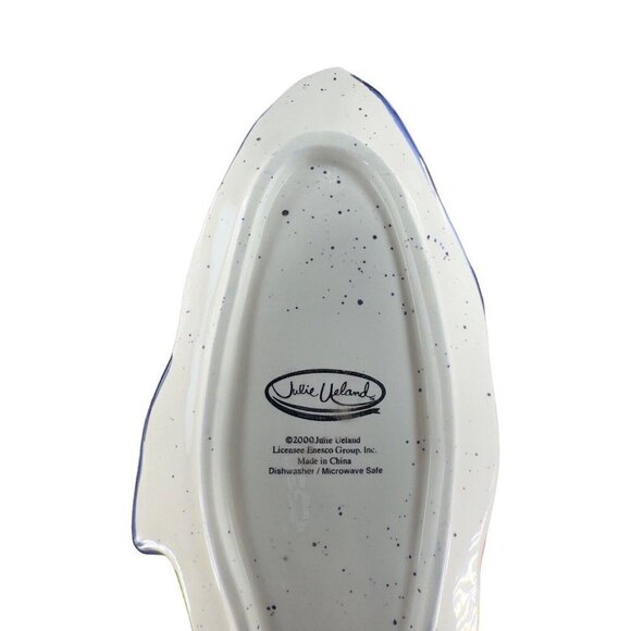 Julie Ueland Shorelines Fish Salmon Dish Plate Ceramic Pottery 2000 Set 3 - Picture 13 of 14